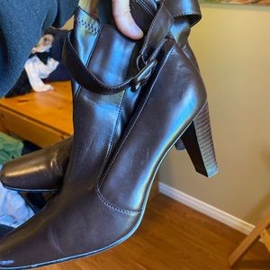 Dark Brown Leather Boots